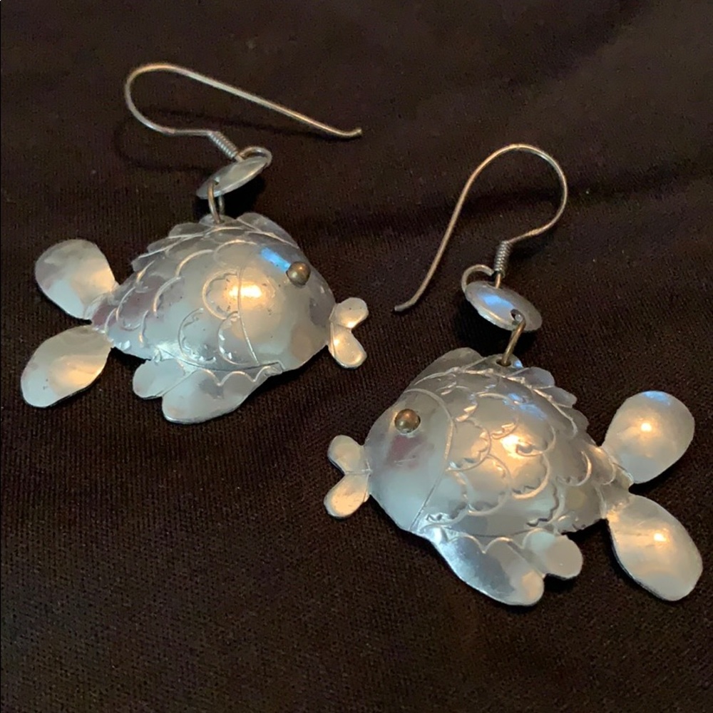 Metal Fishy Earrings